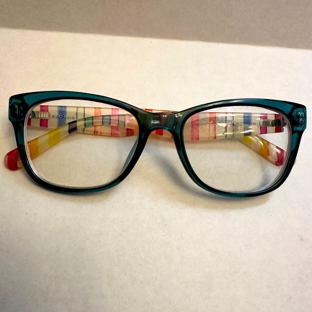 Tommy Hilfiger TH 1498 A49‎ Tur Azugr 140 mm Eyeglass Frames Colorful Stripes